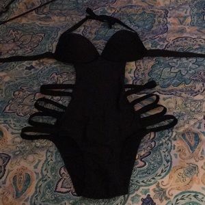 Strapped bathing suit